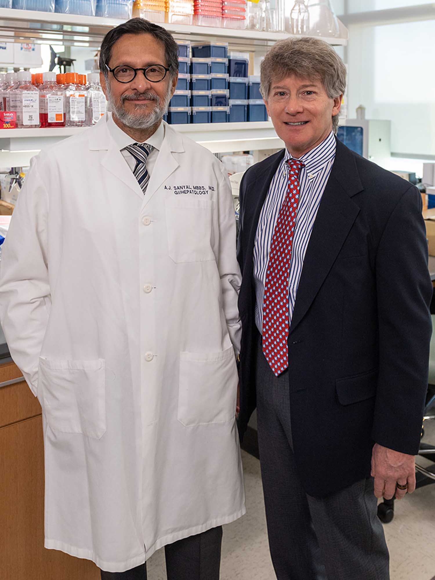 Arun Sanyal, M.D. and R. Todd Stravitz, M.D. standing together